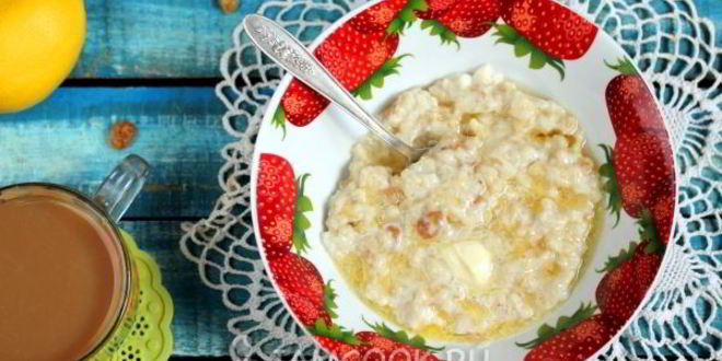 Рецепт овсяной каши на молоке