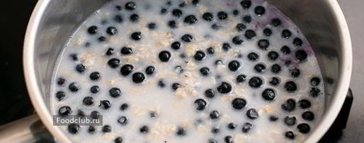 Шаг 4: овсяной каши с черникой