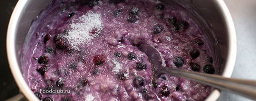 Шаг 6: овсяной каши с черникой