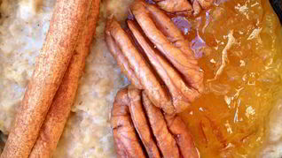 Рецепт Овсяной каши с пряностями, пеканом и апельсиновым джемом