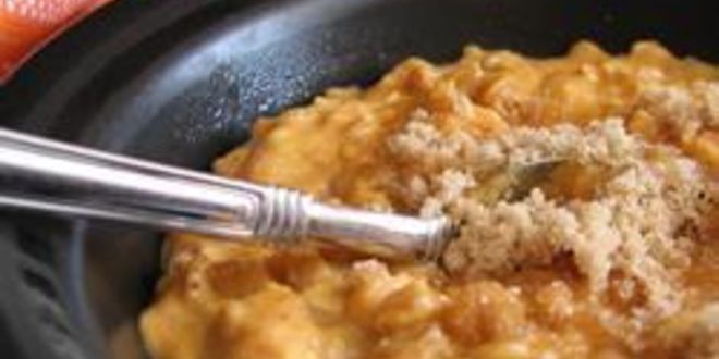 Рецепт овсяной каши с тыквенным пюре в микроволновке