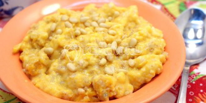 Рецепт овсяной каши с тыквой и кедровыми орешками