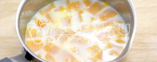 Шаг 2: овсяной каши с тыквой и кедровыми орешками