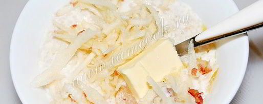 Шаг 7: овсяной каши с яблоками