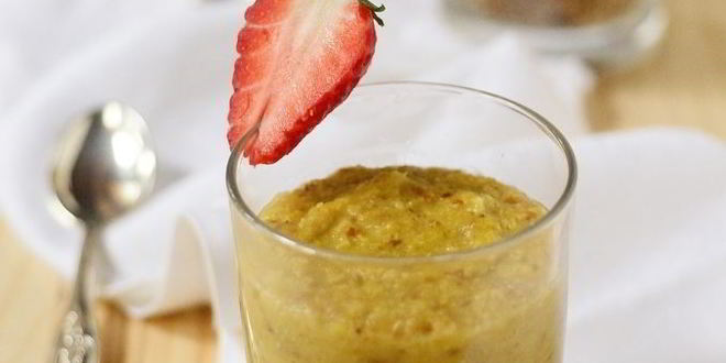 Рецепт овсянки-десерта с изюмом и орехами