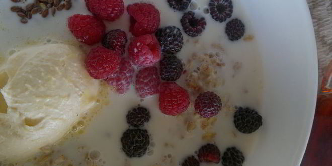 Рецепт овсянки с ягодами