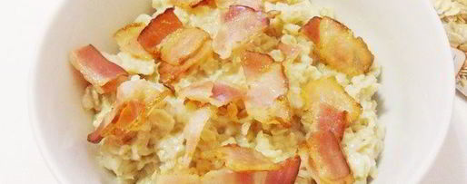 Шаг 10: пикантной овсянки с беконом и сыром