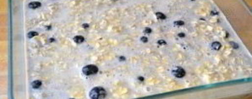 Шаг 4: запеченной овсянки с черникой и бананом