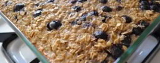 Шаг 5: запеченной овсянки с черникой и бананом