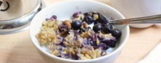 Шаг 6: запеченной овсянки с черникой и бананом