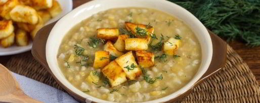 Шаг 6: гороховой каши с перловкой и сыром