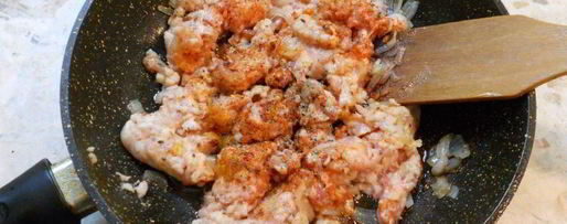 Шаг 2: каши перловой с куриным фаршем