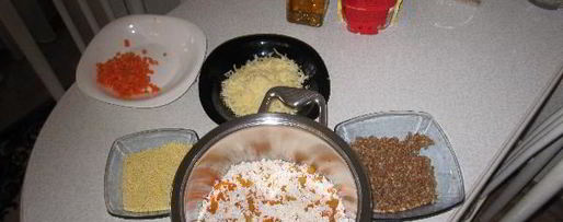 Шаг 4: каши с курицей и курагой