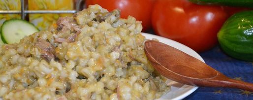 Шаг 8: перловой каши с говяжьей тушенкой в мультиварке