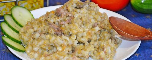 Шаг 9: перловой каши с говяжьей тушенкой в мультиварке