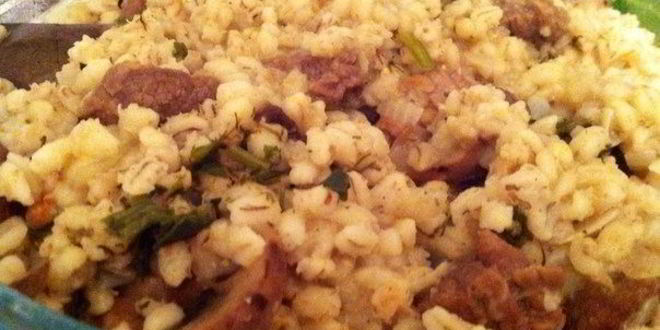 Рецепт перловой каши с мясом, грибами и овощами