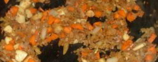 Шаг 1: перловой каши с мясом