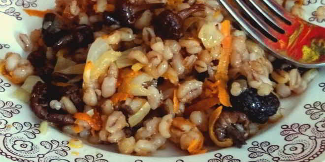 Рецепт перловой каши с опятами