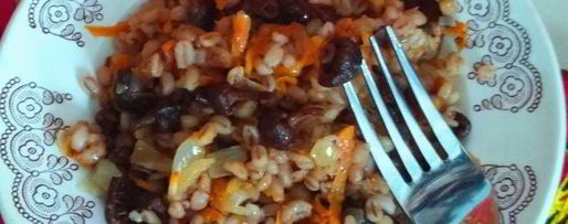 Шаг 6: перловой каши с опятами