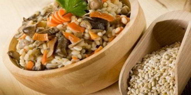 Рецепт перловой каши с цукини и белыми грибами