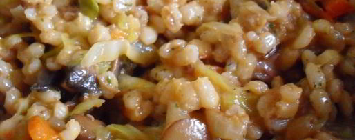 Шаг 5: перловой каши с тушенкой, овощами и шампиньонами