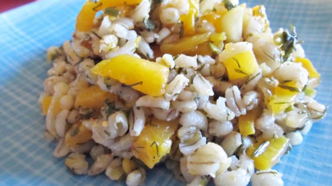 Рецепт Перловой каши с тыквой и чесноком