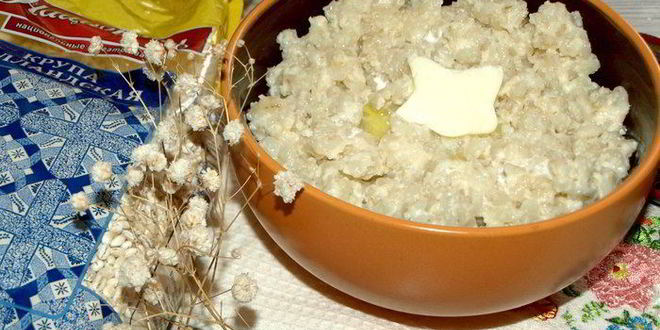Рецепт перловой каши, томленой в молоке