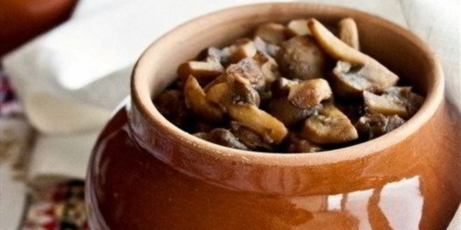 Рецепт перловой каши в горшочках с грибами