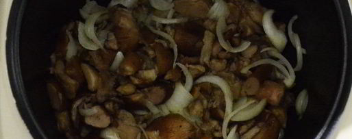 Шаг 3: перловки с белыми грибами