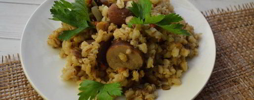 Шаг 6: перловки с белыми грибами