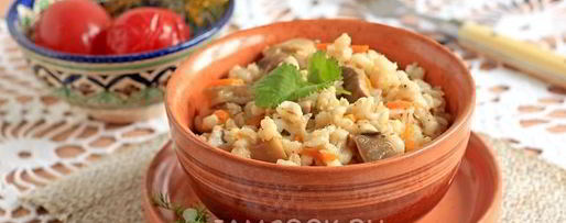 Шаг 13: перловки с грибами и луком