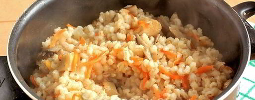 Шаг 12: перловки с грибами и луком