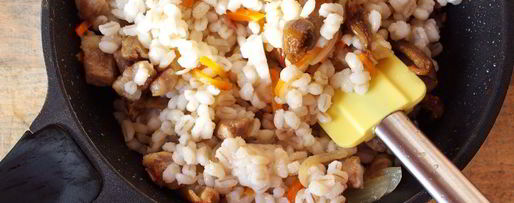 Шаг 3: перловки с грибами