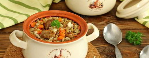 Шаг 11: перловки с мясом в горшочке в духовке