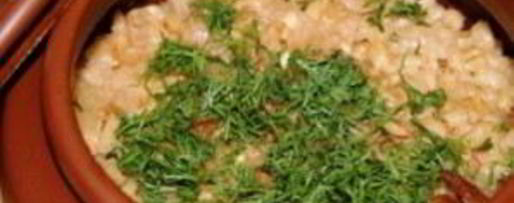 Шаг 6: перловки с мясом в горшочке