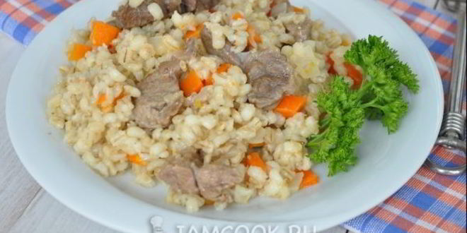 Рецепт перловки с мясом в мультиварке