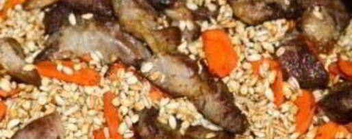 Шаг 2: перловки с мясом