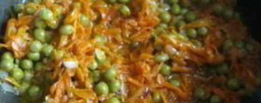 Шаг 1: перловки с овощами