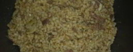 Шаг 3: перловки с тушенкой