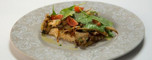 Шаг 4: перловки с вешенками под соусом из шпината