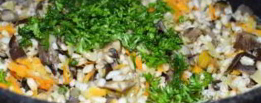 Шаг 2: перловки с вешенками