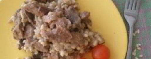 Шаг 5: перловки со свининой в духовке