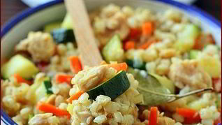 Рецепт Перловки, томленой с бараниной и овощами