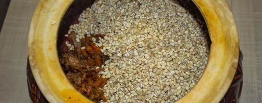 Шаг 12: перловки в духовке в горшочке с мясом говядины