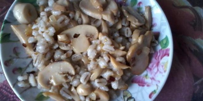 Рецепт постной перловой каши с грибами