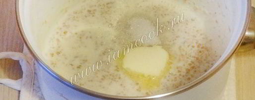 Шаг 3: пшеничной каши на молоке