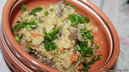 Рецепт Пшеничной каши с мясом в мультиварке