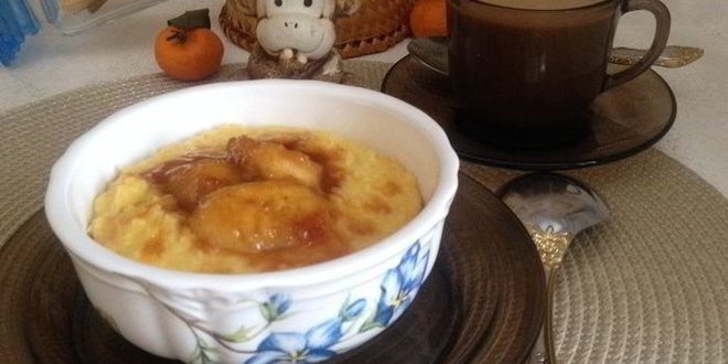Рецепт апельсиновой пшенной каши с карамельным бананом