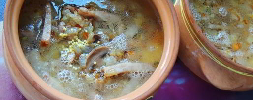 Шаг 2: каши пшенной с бужениной в горшочках