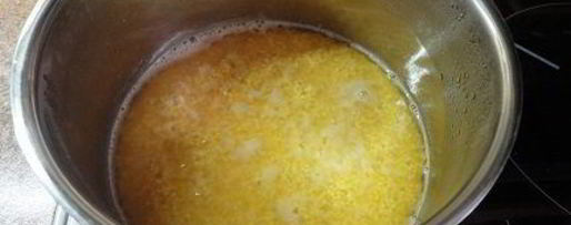 Шаг 1: каши пшенной с черносливом